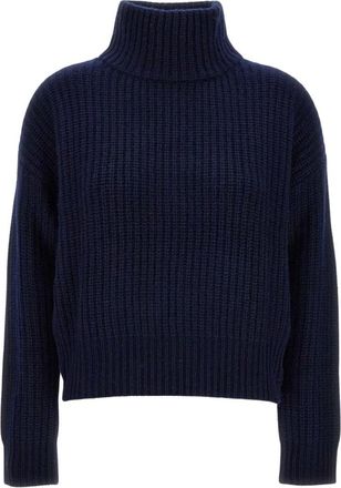 Lisa Yang Truien & Vesten, Dames, Blauw, XS, Kasjmier, Turtleneck Sweater