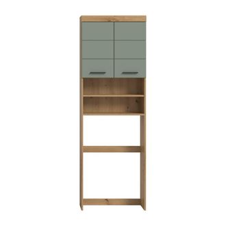 Calicosy Mueble de almacenamiento para wc efecto roble y salvia l63 cm