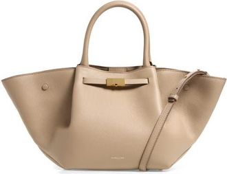 DeMellier New York Leather East/West Midi Tote in Light Taupe at Nordstrom