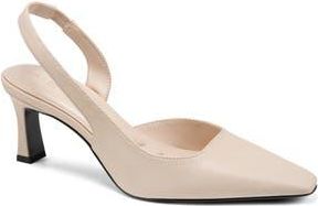 Karl Lagerfeld Sheenz Pointed Toe Slingback Pump in New Beige at Nordstrom Rack, Size 6.5