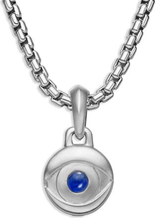 David Yurman Pendente Evil Eye in argento sterling con lapislazzuli (14,5mm)