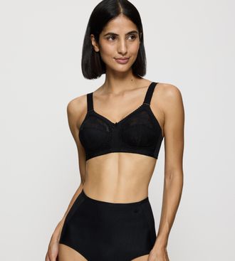 Triumph B&uuml;gelloser BH TRIUMPH Doreen X, Damen, Gr. 100, Cup B, schwarz, Microtouch, Obermaterial: 84% Polyamid, 10% Elasthan (LYCRA), 6% Baumwolle, unifarben,
