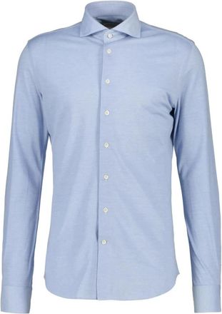 Profuomo Formal Shirt - Heren - Zakelijke Overhemden - Blauw - 2XL - Leer - Overhemden