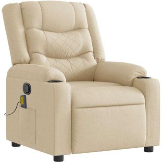 vidaXL Vidaxl - Sill&oacute;n De Masaje Reclinable De Tela Crema