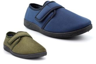 Generic Mens Touch Fastening Slippers Size 6 Boys Slipper Size 7 Memory Foam Slippers Mens Touch Fastening Slipper Memory Foam Extra Large Sizes Extra Large C