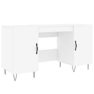 Berkfield Home Desk White 140x50x75 cm Engineered Wood | Size: 140 x 50 x 75 cm