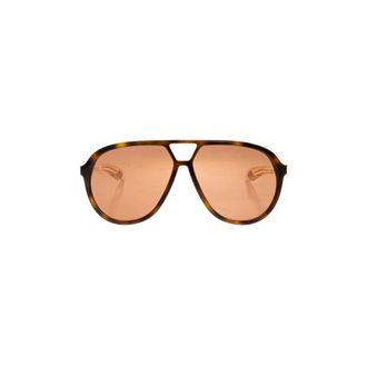 Alexander McQueen Accessoires, Dames, Bruin, ONE Size, Aviator Zonnebril