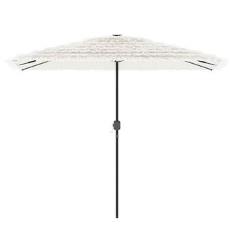 Berkfield Home Durable Garden Parasol with Steel Pole White 300x200x250 cm | Size: 300 x 200 x 250 cm