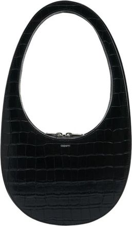 Coperni Croco Swipe Bag - Dames - Schoudertassen - Zwart - ONE Size - Leer - Tassen