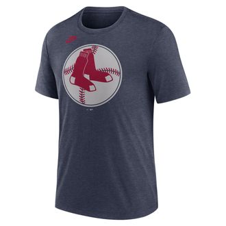 Nike Boston Red Sox Cooperstown Logo Nike Mens MLB T-Shirt in Blue | NJFDEX52BRS-70U