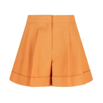 Fendi Dames, Korte broeken, Oranje, Maat: M Wol