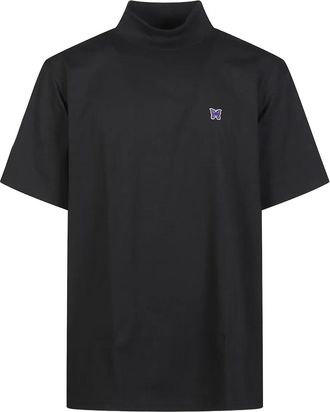Needles T-shirt a collo alto con ricamo - Nero