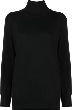 Jil Sander ribbed-knit wool jumper - women - Wool - 38 - Black