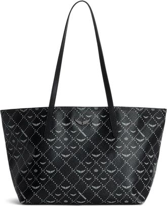 Zadig&Voltaire Borsa shopper con monogramma - Nero