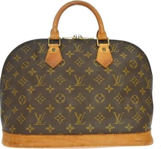 Louis Vuitton Alma Monogram Brown Canvas Handbag (Pre-Owned)