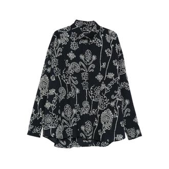 Giorgio Armani Casual Shirts, male, Multicolor, Size: M Printed Cotton Seersucker Shirt