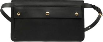 Burberry Pre-owned Belt Bags, female, Black, Size: ONE SIZE Pre-owned Leather Crossbody Belt Bag