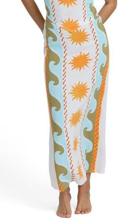 Billabong Tides Call Cotton Blend Midi Skirt in Salt Crystal at Nordstrom Rack, Size X-Small