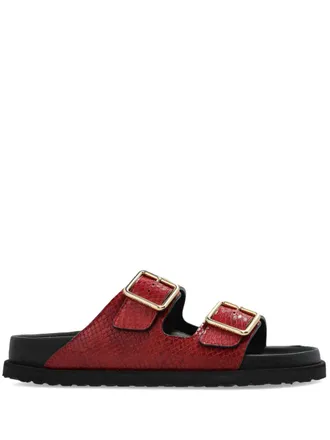 Red rubber birkenstocks deals