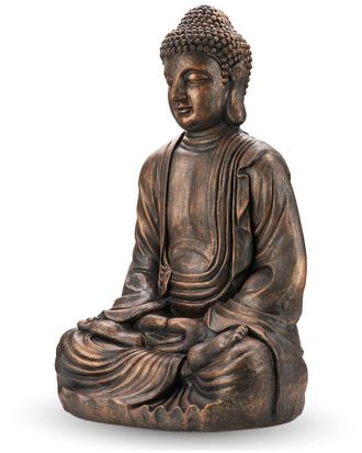Glitzhome Handmade Oversized Meditating Buddha Statue