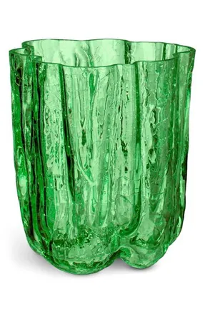 Kosta Boda Small Crackle Vase in Green at Nordstrom