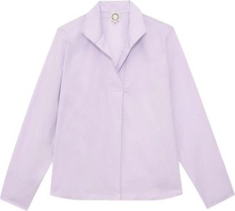 Ines De La Fressange Noa Top - Dames - Blouses - Roze - XL - Katoen - Overhemden