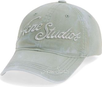 Acne Studios Carliy Venice Embroidered Logo Baseball Cap in Fog Grey at Nordstrom