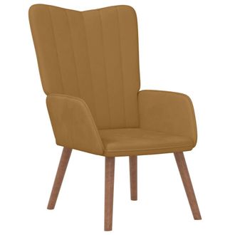 vidaXL Sill&oacute;n De Relax De Terciopelo Marr&oacute;n Vidaxl