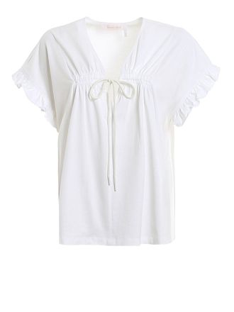 See By Chlo&eacute; Jersey blouse with laces
