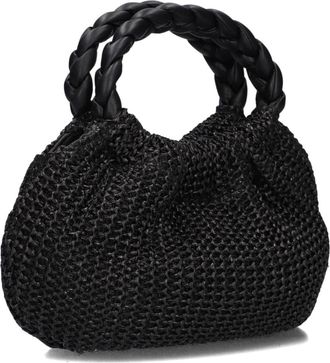 Unisa Tassen, Dames, Zwart, ONE Size, Katoen, Zwarte Zameli Handtas - Veelzijdig en Stijlvol