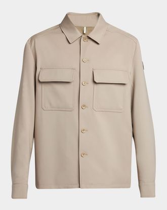 Moncler Mens Two-Pocket Casual Button-Down Shirt