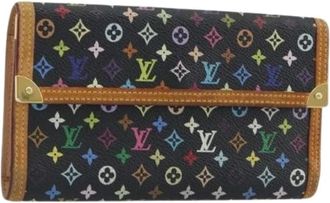 Louis Vuitton Pre-owned Monogram Multicolor Long Wallet - Dames - Vintage Accessoires - Veelkleurig - ONE Size - Leer - Vintage