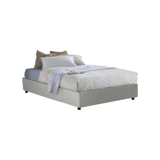 Dmora Dmora - Cama De Plaza Y Media Damerin, Cama Contenedor Con Tapizado En Ecopiel, 100% Made In Italy, Apertura Lateral, Adecuado Para Colch&oacute;n Cm 120x190