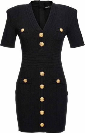 Balmain Black Chiocciola Dress