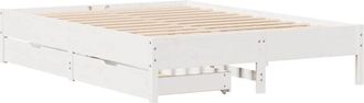 vidaXL Vidaxl - Bed Frame without Mattress White 120x200 cm Solid Wood Pine