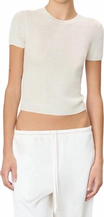 &Eacute;terne Rib Stitch Baby Tee In Bone
