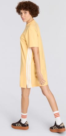 adidas Shirtkleid ADIDAS SPORTSWEAR ESSENTIALS 3-STREIFEN, Damen, Gr. XXL, N-Gr, semi ice tangerine, wei&szlig;, Obermaterial: 93% Baumwolle, 7% Elasthan, Kleider 