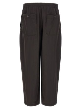 Christophe Lemaire Wide-Leg Wool Gabardine Joggers - Brown