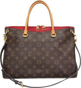 Louis Vuitton Pallas Brown Canvas Handbag (Pre-Owned)