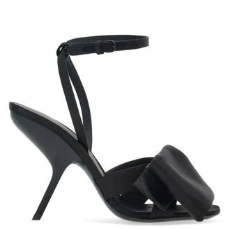 Ferragamo Helena 105 Satin Bow Sandals, Size 6.5