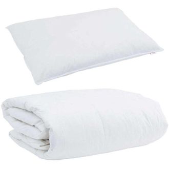 vidaXL Vidaxl - Juego De Edred&oacute;n Con Almohada 2 Pcs Blanco 155 X 220 Cm Plumas