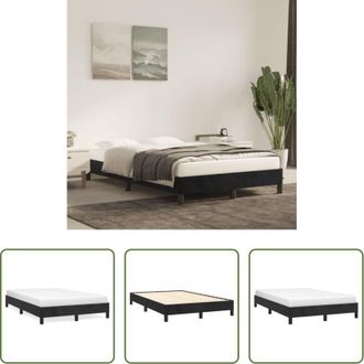 vidaXL vidaXL Letto in velluto - Giroletto senza Materasso Nero 120x200 cm Velluto