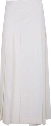 P.A.R.O.S.H. P.a.r.o.s.h., Rokken, Dames, Wit, S, Katoen, Witte Katoenen Lange Geplooide Rok
