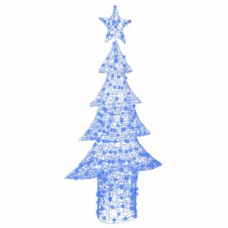vidaXL &Aacute;rbol De Navidad Con 240 Led Azul 180 Cm Acr&iacute;lico