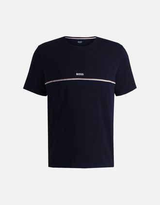 HUGO BOSS Mens Hugo Boss Mens Unique Dark Blue T-shirt - Black - Size: 36