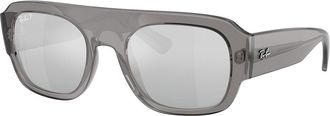 Ray-Ban RB2218 Polarized 668482 Mens Sunglasses Grey Size 55