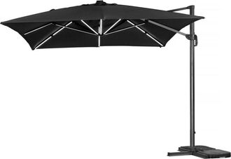 Habitat et Jardin Habitat Et Jardin - Parasol De Jardin Led Alu sun 3 Luxe - Cuadrado - 3 X 3 M - Negro
