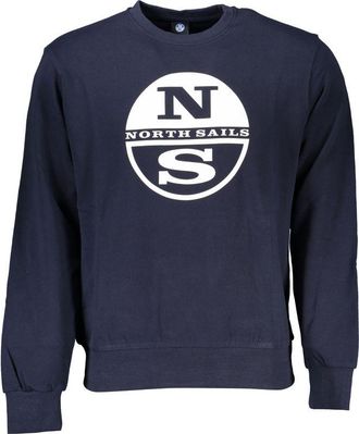 North Sails Blue Cotton Men Mens Sweater