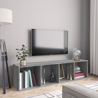 vidaXL Vidaxl - Estanter&iacute;a/mueble De Tv Madera Gris Sonoma 143x30x36 Cm