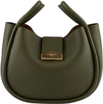 Pourchet Liane - PM Schoudertas - Dames - Handtassen - Groen - ONE Size - Leer - Tassen
